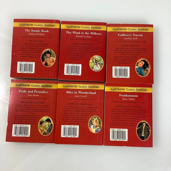 Vintage mini Illustrated Classic Editions Book lot of 6 pocket SC books EUC - Picture 7 of 11